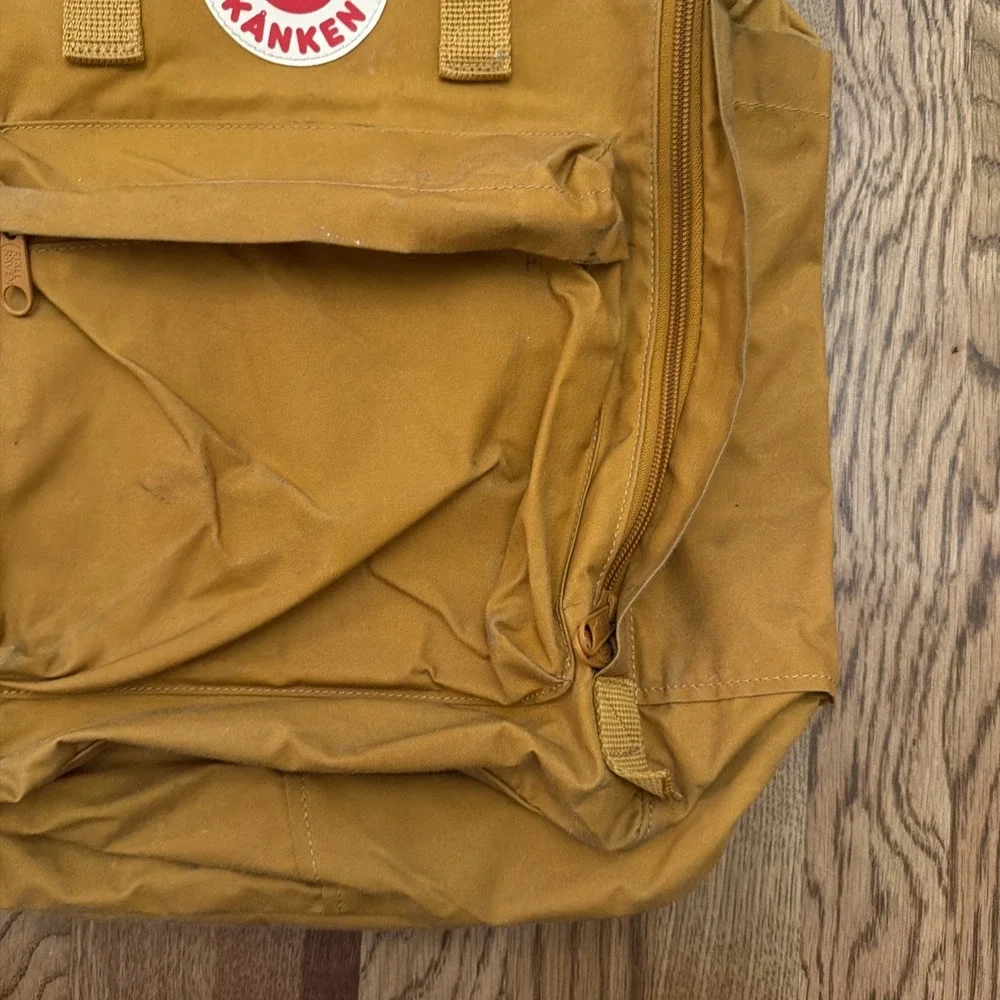 Yellow Fjällräven Kånken Backpack Yellow Brown Handles Utility